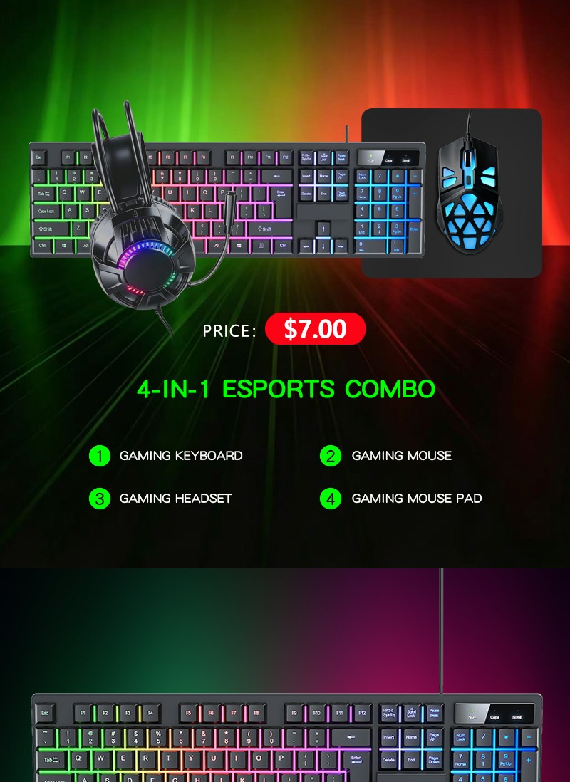 4-in-1 Esports Gaming Combo detail image 1