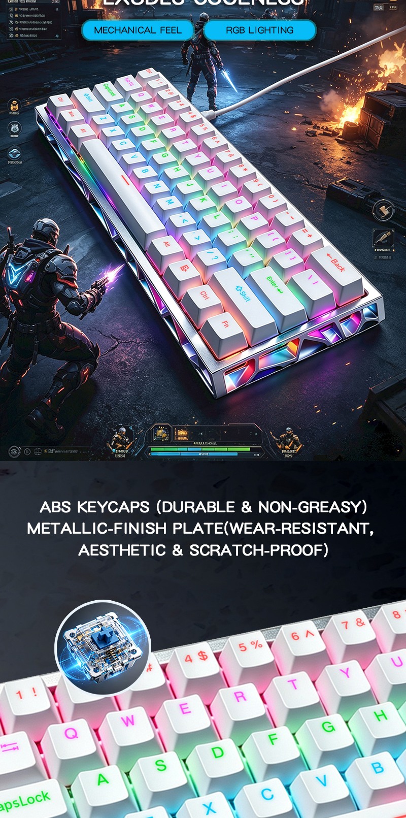 Tri-Mode Cutout Keyboard & Mouse Combo detail image 2
