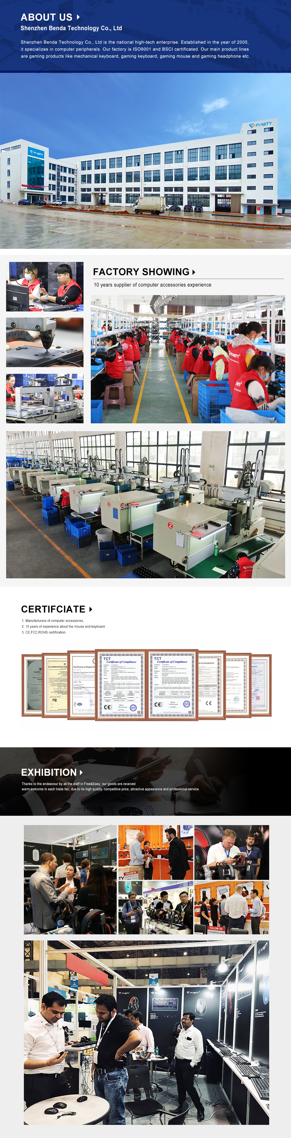 BENDA factory exterior shown in the company presentation