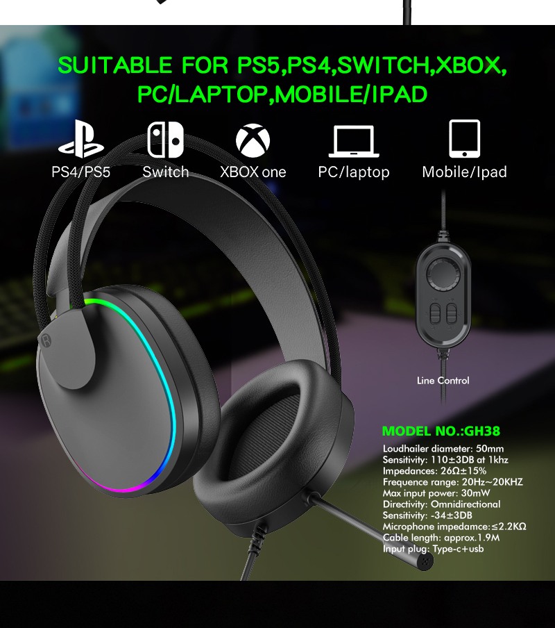 GH38 headset detail image 4