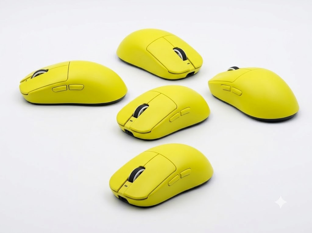GM52 mouse shown in multiple color options