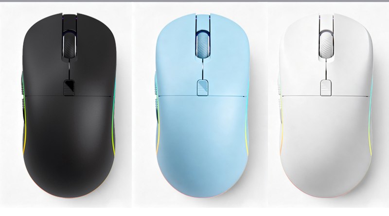Color options shown in the artwork — 8-Button RGB Wired Gaming Mouse