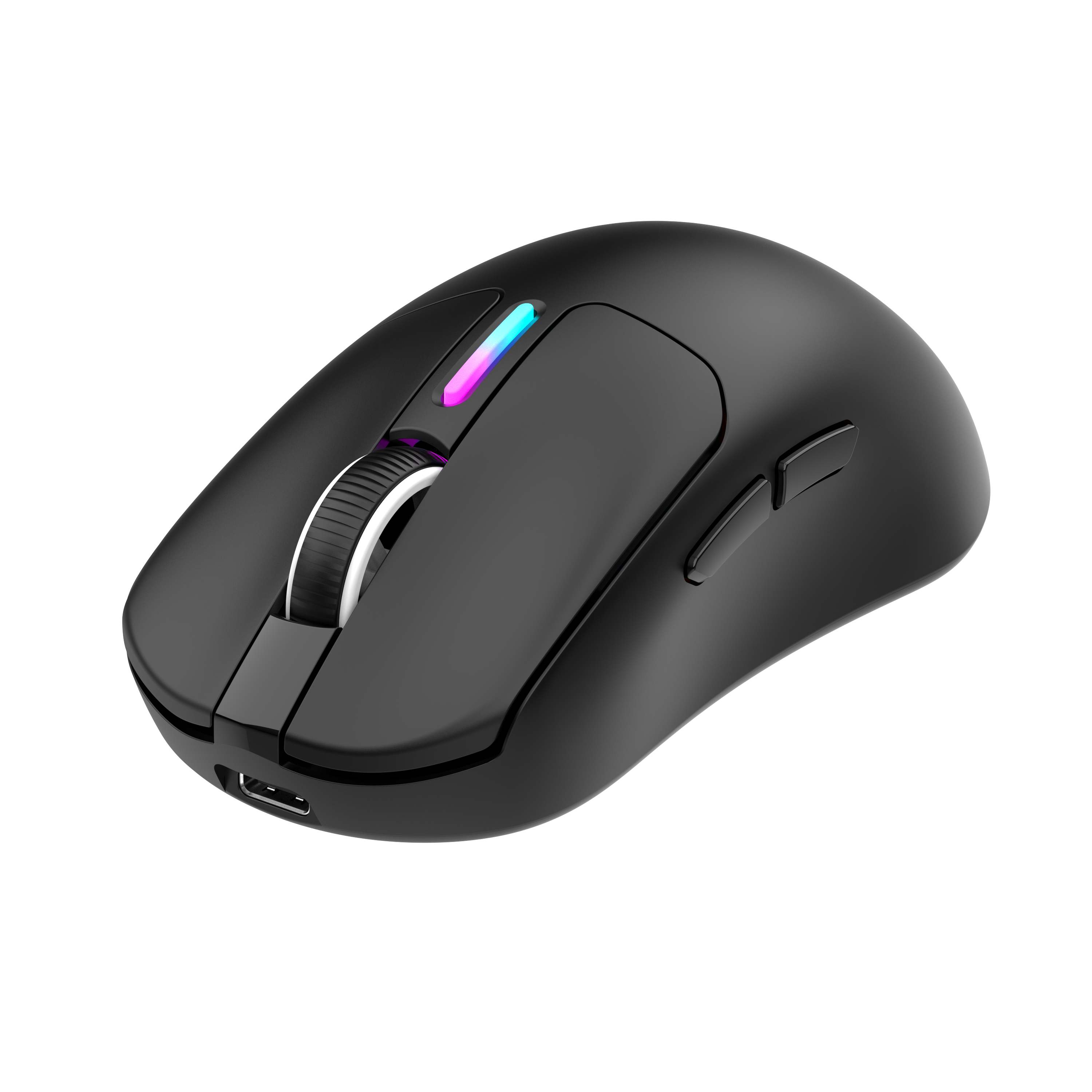 GM635 gaming mouse side and front port view