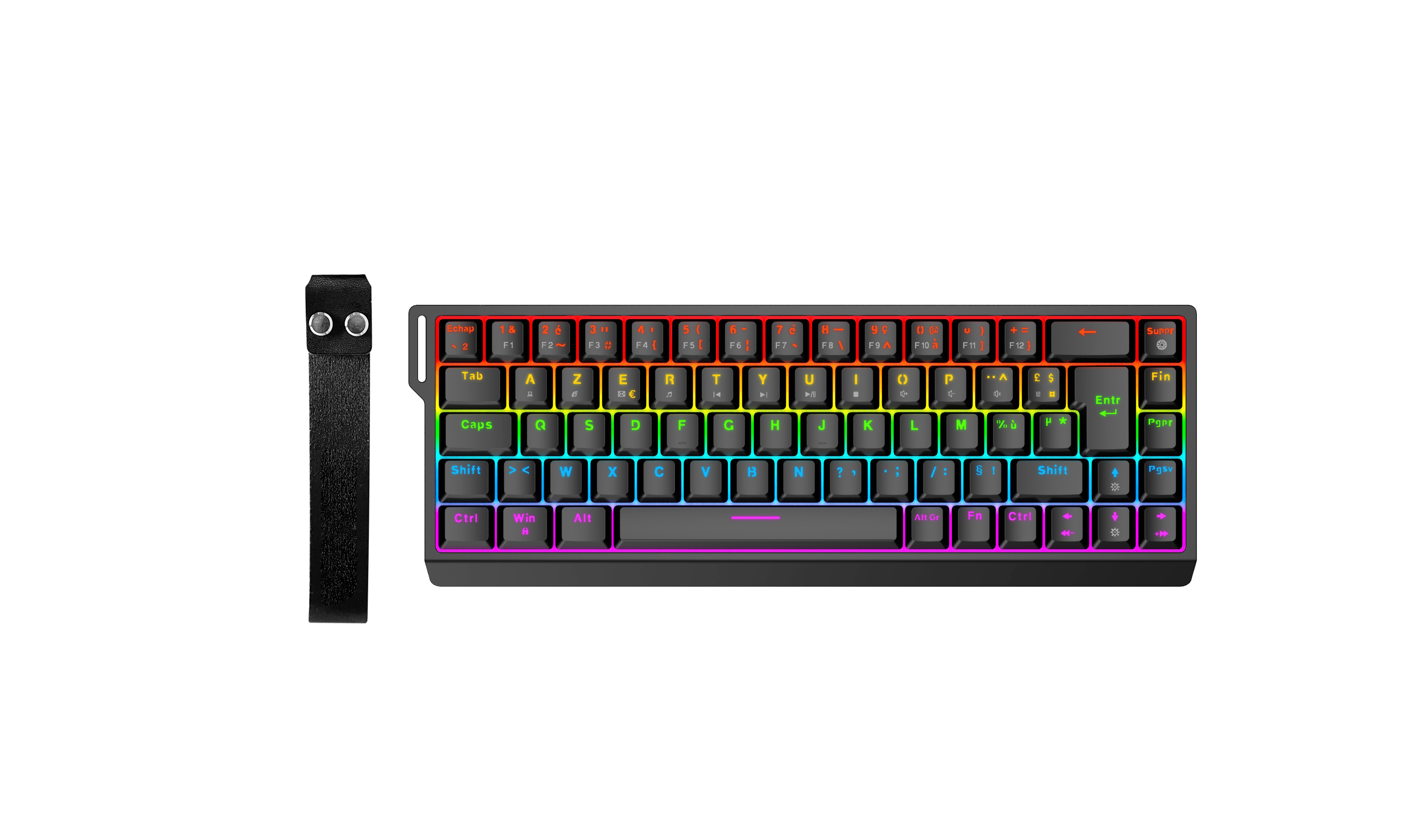 MK660 compact RGB magnetic gaming keyboard, front layout