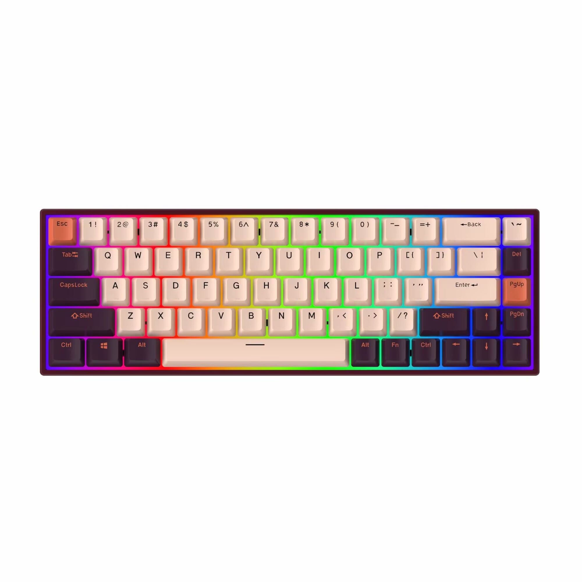 MK661 compact RGB magnetic gaming keyboard, front view